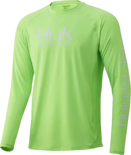 Vista 11 de Huk Pursuit Vented LS para hombre Refracción Fish Fade - San Sal/Wahoo