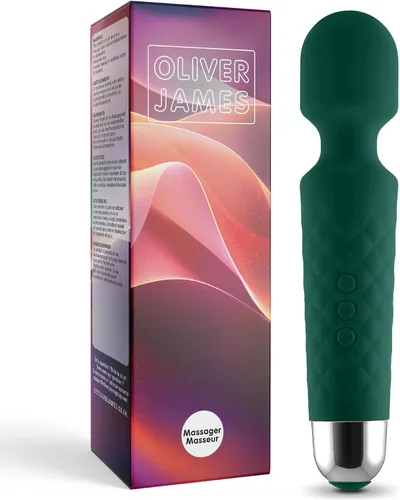 Vista 12 de Oliver James Vibrador de Varita para Mujeres - Vibrador Dildo de Juguete para Adultos Silencioso con 20 Patrones y 8 Velocidades Batería de 6