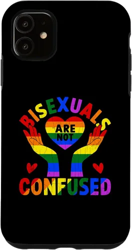 Vista 8 de iPhone 16 LGBTQ Gay Lesbian Funny Bisexuals Not Confused Pride Graphic Case