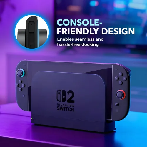 Vista 5 de Paquete de 2 protectores de pantalla para Nintendo Switch 2 (2025) con bandeja de alineación de fácil ajuste, ultra HD transparente y antiarañazos