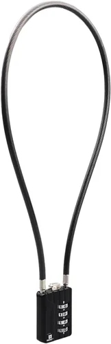 Vista 13 de RESET-201 (1 Pack) Candado de combinación de 4 dígitos con cable flexible de 7.1 pulgadas (18 cm), cerradura larga, cerradura de cable para viajes