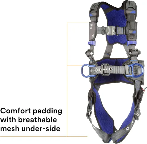 Vista 7 de 3M 1140180 DBI-SALA ExoFit X300 Arnés de seguridad de posicionamiento de construcción cómodo, protección contra caídas, anillos en D de espalda