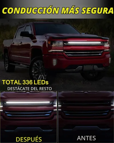 Vista 3 de Kit de luces LED DRL de 36.6 pulgadas para Chevy GM Silverado 2014-2018, accesorios para parrilla delantera, luces de acento de barra de posición