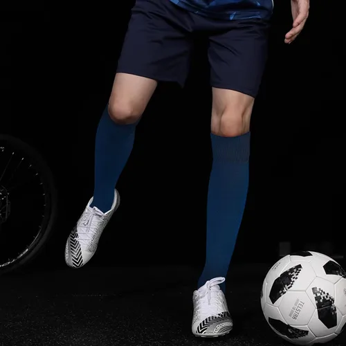 Vista 2 de GRAPMKTG Paquete de 3 calcetines de fútbol, béisbol, sóftbol para jóvenes, mujeres y hombres, calcetines de fútbol hasta la rodilla para niños