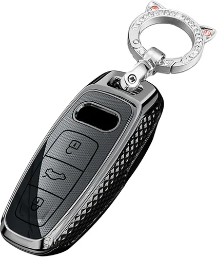Vista 14 de SANRILY Funda para llave Audi 2022, Negro (a)