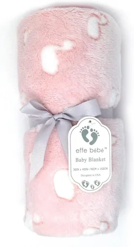 Vista 5 de Ducky Coral Fleece Cochecito de bebé Manta 30"x40" Baby Blue