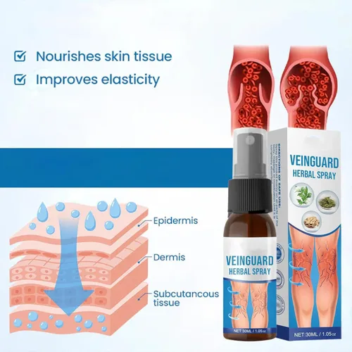 Vista 3 de VeinGuard - Aerosol de hierbas profesional, para venas varicosas para piernas, spray de hierbas protector de venas, adecuado para todo