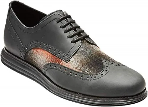 Vista 10 de Cole Haan Men's OriginalGrand Shortwing Oxford Negro Cuero/Blanco