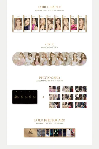 Vista 5 de JYP Twice - Feel Special [B ver.] (8º mini álbum) CD+88p Photobook+Papel de letras+5Photocards+Photocard dorado+Póster plegado (B ver)+Tarjeta