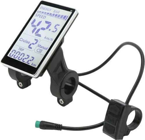 Vista 5 de Oumefar Pantalla de panel LCD M5, medidor de pantalla LCD E Scooter estable de 5 pines, fácil de instalar, universal 24 V, 36 V, 48 V, 60 V