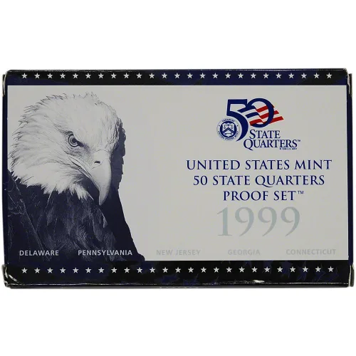 Vista 2 de 1999-S 50 ESTADOS MONEDAS DE CUARTOS DE PRUEBA - 5 MONEDAS