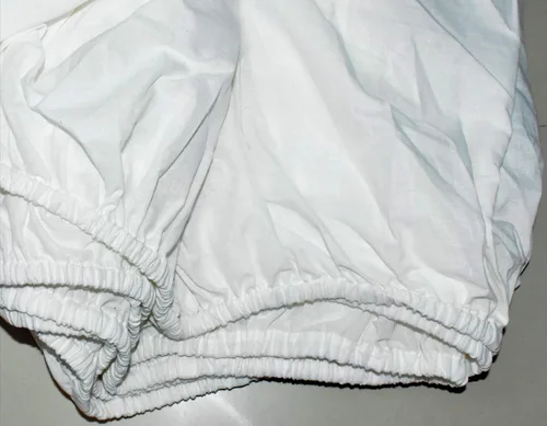 Vista 5 de Sábana bajera ajustable 100% algodón blanco de 10.0 in de profundidad, suave y cómodo protector de colchón tamaño King con o sin almohadas