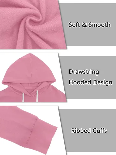 Vista 5 de Syellowafter Sudadera casual con capucha de manga larga para mujer, sudaderas de moda de ajuste holgado, túnica de invierno, camisas cómodas
