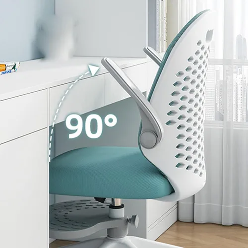 Vista 5 de Ergonomic Office Chair with Soft Cushions & Curved Backrest - Stylish Computer Chair for Home Study or Bedroom - Ultimate Comfort & Support for Long