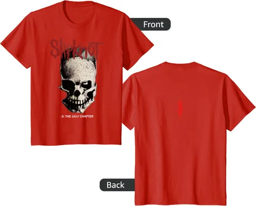Vista 5 de Slipknot Tribal Calavera playera, niños 12, Rojo