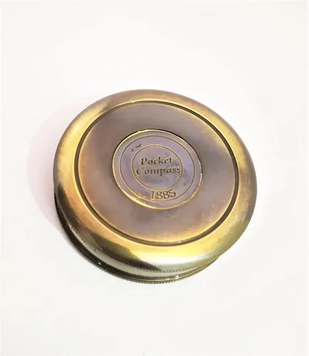 Vista 6 de Decor&More Reloj de escritorio elegante de una cara con brújula antigua para rastrear senderismo atemporal decoración del hogar, regalo ideal