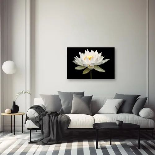Vista 4 de CXHOSTENT Lienzo Zen para pared, diseño de flor de loto blanco, pintura de spa, meditación, espíritu, baño, yoga, decoración de marco