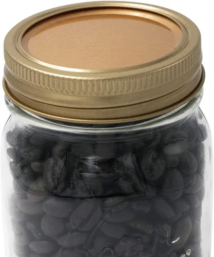 Vista 7 de Insertos de tapa de almacenamiento plana de aluminio de color cobre para tarros Mason (paquete de 10, boca regular)