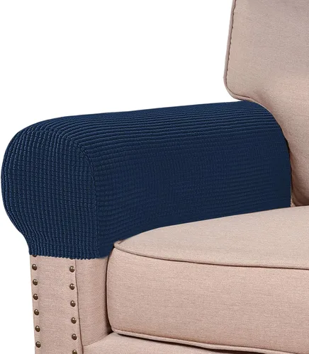 Vista 15 de Turquoize Fundas elásticas para reposabrazos para sillas y sofás, fundas para reposabrazos de sofá de elastano y jacquard, protector de muebles