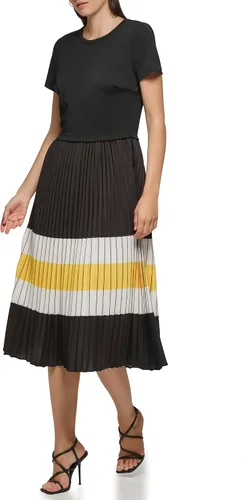 Vista 4 de Karl Lagerfeld Paris Womens Pleated Printed Midi Dress