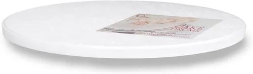 Vista 12 de Cakebon Tableros para tartas de plástico, tambores blancos de 8 pulgadas, paquete de 1 unidad, redondo profesional para tartas