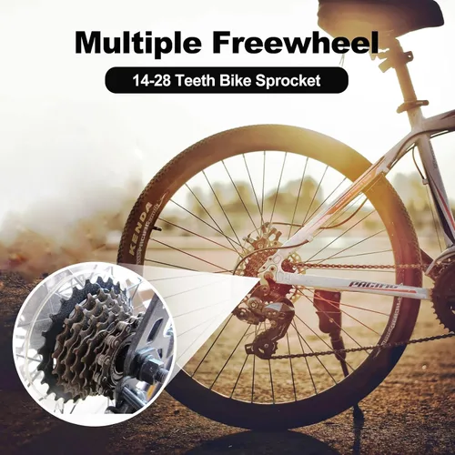 Vista 4 de 7 Speed Bike Freewheel, MF-TZ500-7 Bicycle Freewheel14-28T/34T Multiple Freewheel Cycling Replacement Part