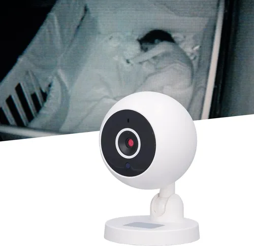 Vista 2 de Cámara de monitor para bebé, cámara de seguridad, detección de movimiento, visión remota, vista nocturna, llamadas de voz bidireccionales, monitor