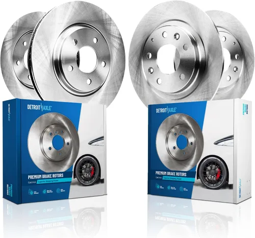 Vista 90 de Detroit Axle - Rotores de freno para Chrysler 200 2015 2016 2017, Rotores de freno de disco de reemplazo: 12.01" pulgadas delantero y 10.95