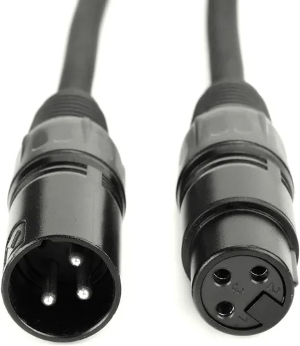 Vista 3 de MFL. Cable DMX flexible de 6.5 pies, señal de 3 pines, XLR macho a hembra, cable para iluminación de escenario, luces de DJ, 22 AWG, impedancia