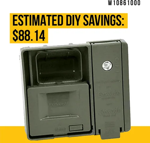 Vista 4 de PartsBroz W10861000 - Dispensador de detergente compatible con lavavajillas Whirlpool KitchenAid Maytag Amana – Reemplaza AP5999391 PS11731570
