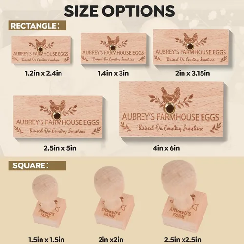 Vista 4 de Terwex Sellos de Cartón de Huevos Personalizados, Sello de Cartón de Huevos Personalizado, Sello de Goma para Cartones de Huevos Frescos de Granja