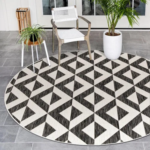 Vista 12 de Unique Loom Jill Zarin Outdoor Collection - Alfombra rectangular (2 pies 2 pulgadas x 3 pies 1 pulgadas, rectangular, beige y marrón)