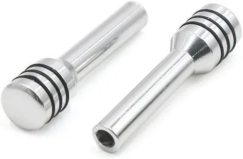 Vista 2 de uxcell 4 piezas de rosca M4 tono plateado metal puerta delantera trasera perilla cubierta para el interior del coche