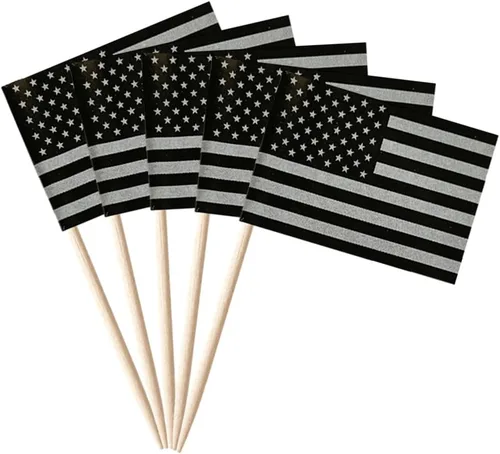 Vista 32 de stidsds 100 unidades de banderas afroamericanas pan, palillos de dientes africanos, mini pequeñas decoraciones negras para cupcakes, banderas