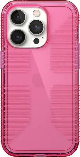 Vista 9 de Speck Funda transparente para iPhone 14 Pro - Protección delgada contra caídas, resistente a los arañazos y antiamarilleamiento con agarre