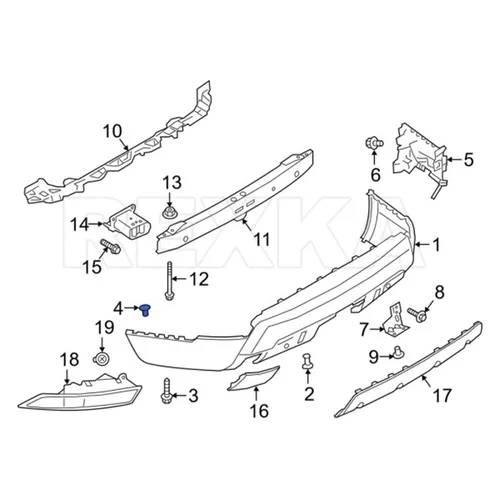 Vista 4 de Rexka 20 clips de retención para guardabarros contra salpicaduras ANR2224 para Land Rover Defender 110 90 Discovery Freelander LR3 LR4 Range Rover