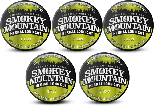 Vista 14 de Smokey Mountain - Tabaco a base de hierbas de corte largo – Menta ártica – Caja de 5 latas - Rapé sin tabaco y sin nicotina
