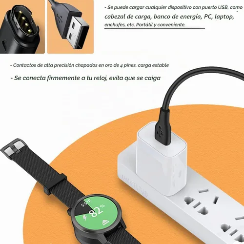 Vista 4 de Ankky - Cargador para reloj Garmin de 3.3 pies, cable de sincronización de datos para reloj Garmin 5/5S/5X/Plus/6/6S/6X/Pro/Forerunner 935/Quatix