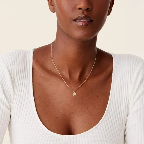 Vista 2 de PAVOI 14K Gold Plated Necklace for Women l Oval, Bar, Disc, Dog Tag Pendants
