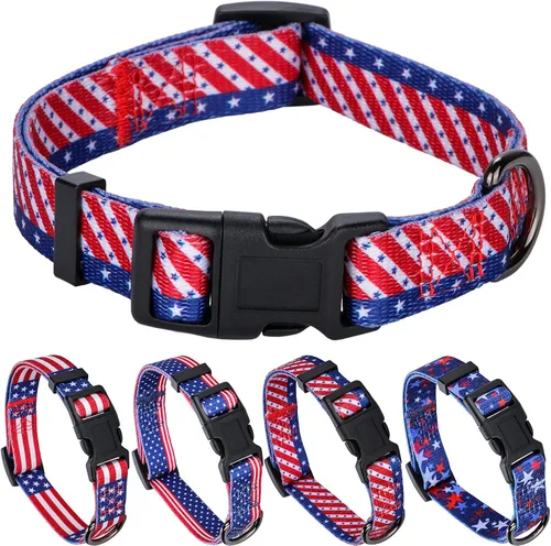 Vista 16 de Collar de perro para perros pequeños con patrón floral para hembras y perros, talla S A1_Girasol