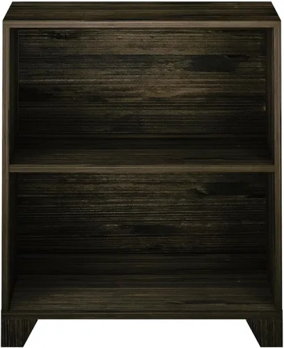 Vista 3 de Max & Lily Estantería moderna de 2 estantes, de madera maciza para dormitorio de niños, color marrón madera de granero
