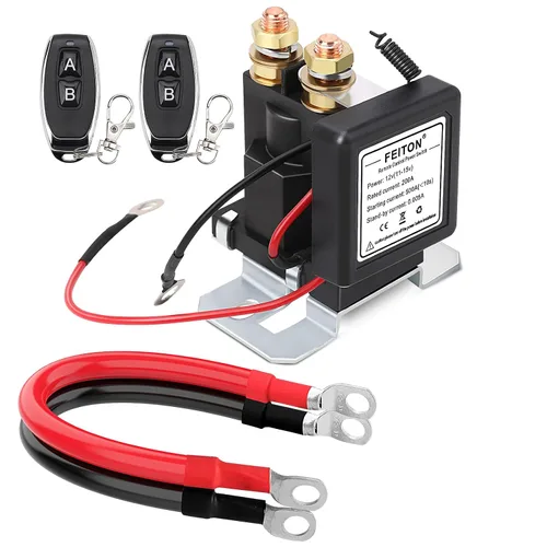 Vista 7 de Interruptor de Desconexión Remota de Batería de 12V, Interruptor de Corte de Batería para Automóvil, Control Remoto Mejorado de 200A, Interruptor