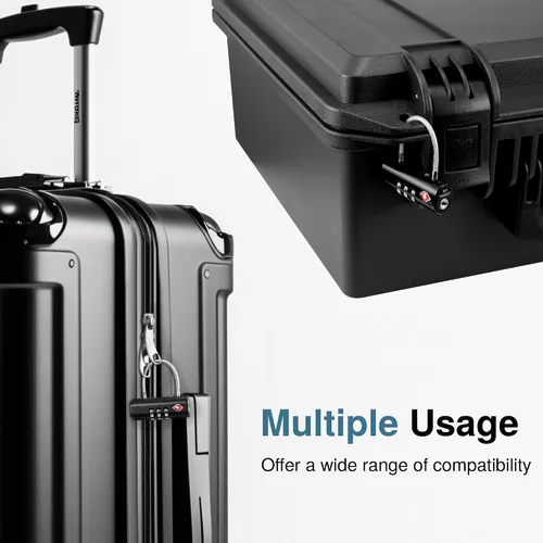 Vista 7 de Puroma Paquete de 2 cerraduras de equipaje aprobadas por la TSA, cerraduras TSA para equipaje de viaje, combinación reiniciable, aleación de zinc