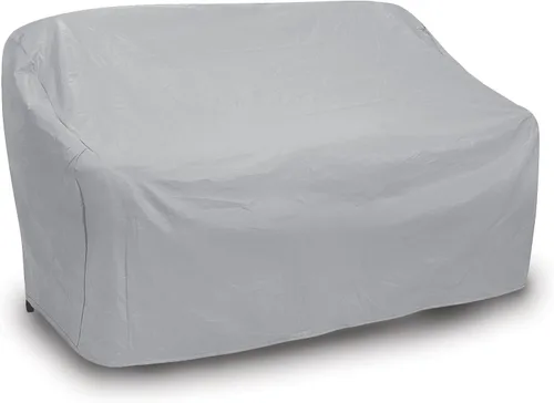 Vista 6 de Protective Covers Funda de mimbre resistente a la intemperie para sofá de 3 asientos, gris, grande