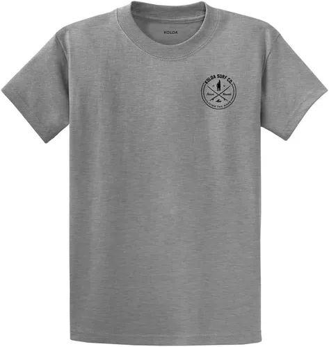 Vista 62 de Koloa Surf - Camisetas de algodón pesado para hombre, tallas grandes y altas Azul acuático/negro buscando diseño de ondas