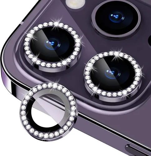 Vista 18 de Protector de lente de cámara para iPhone 15 Pro/iPhone 15 Pro Max, anillo de metal individual, dureza 9H, protector a prueba de arañazos, accesorios