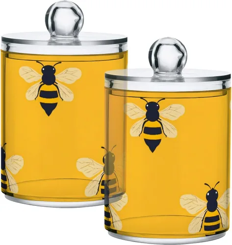 Vista 37 de Juego de 2 dispensadores de bastoncillos de algodón de mármol turquesa, recipiente de almacenamiento para baño, tapa de plástico acrílico, frasco