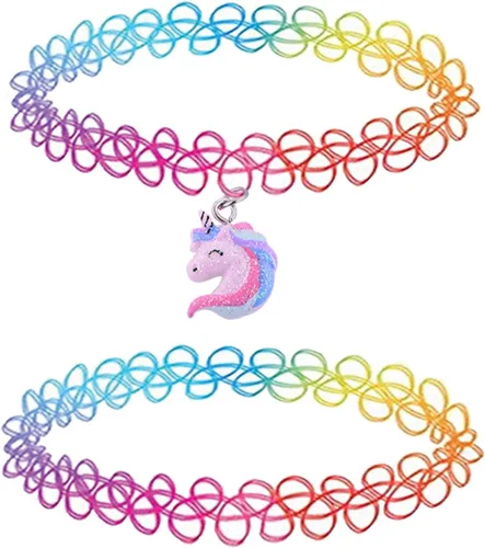 Vista 10 de BodyJ4You Gargantilla de 2 piezas para mujer - Yin Yang mariposa unicornio Negro clásico