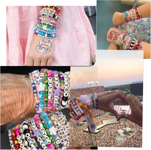 Vista 4 de Gpurplebud Pulseras y calcomanías de amistad, pulseras de cuentas o pulseras de arcilla polimérica, traje inspirado en álbum, regalos para fanáticos