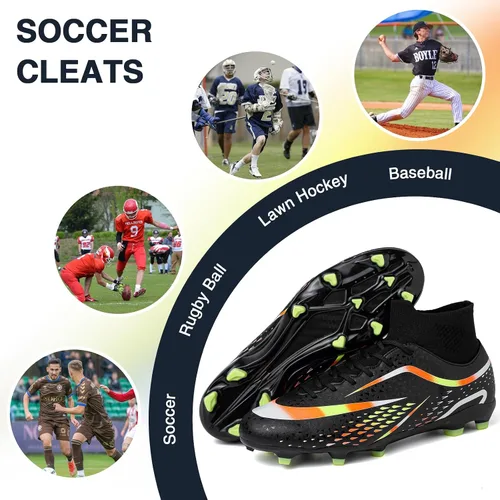 Vista 7 de Tacos de fútbol para hombre y mujer, tacos de fútbol para niños, AGFG